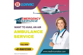 Obtain the Best ICU Air Ambulance Kolkata to Mumbai by Medivic with Modern ICU Care Setup